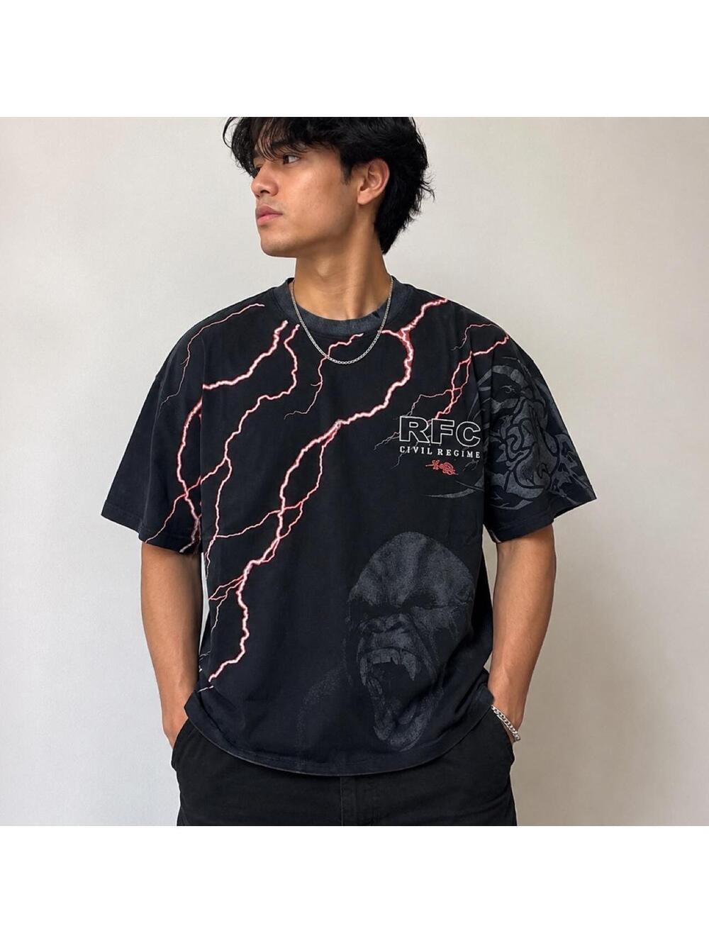 Civil Regime RFC Kongs Wrath OS Tee In Vintage Black (L)